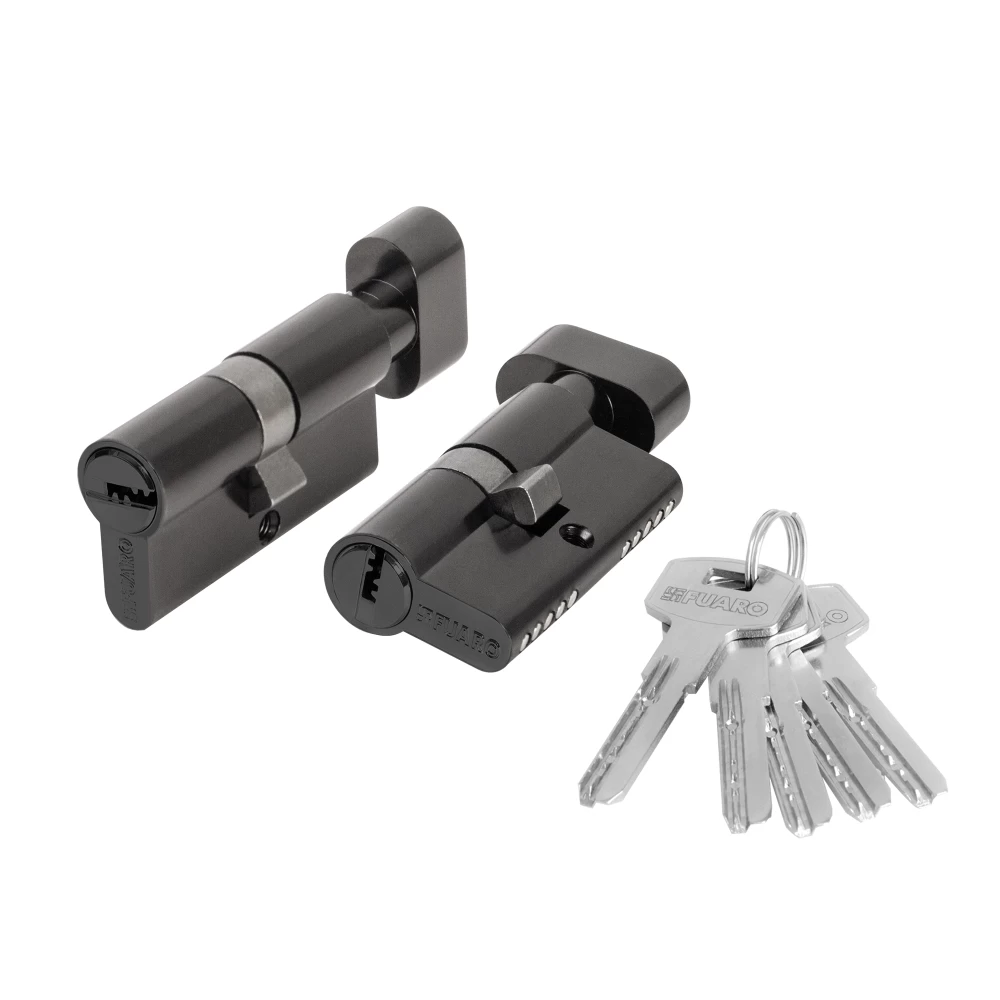 Фото Цилиндровый механизм(200 ZM/80) 2000ZM Knob 80 (40+10+30) BL-24 черный 5Key с вертушкой