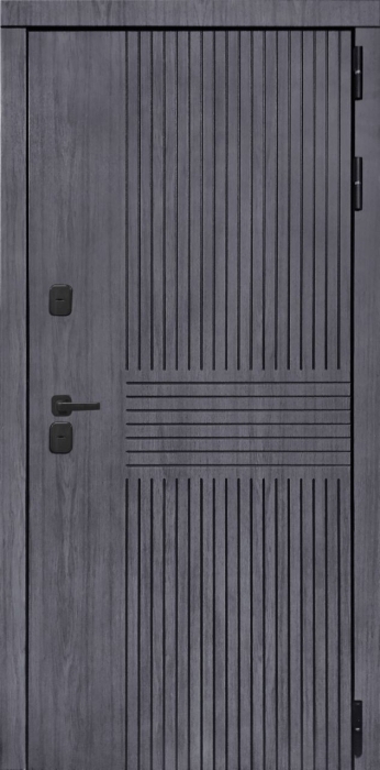 Входная дверь Берген ФЛ-677 (10мм, белый матовый) внешняя сторона